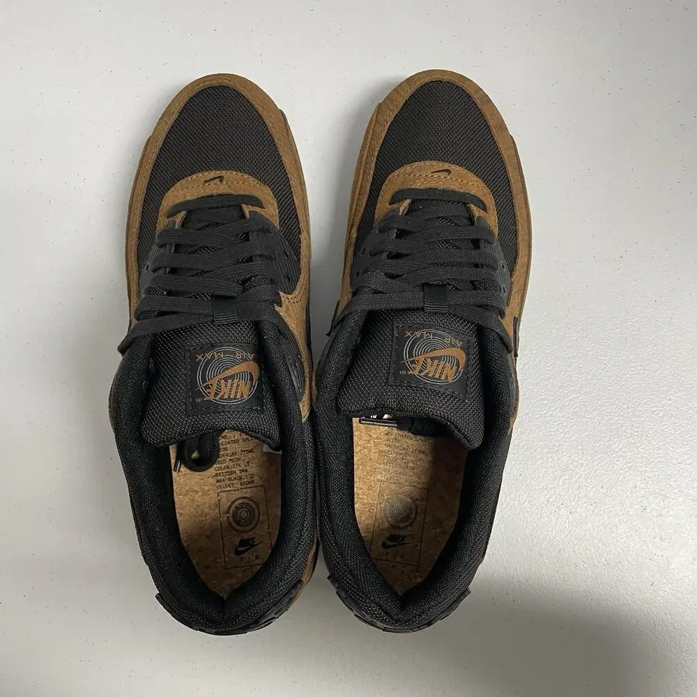 Nike Air Max 90 Premium Light British Tan Velvet Brown IQ0283 281 Size 10.5 Men